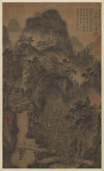 元 王蒙深林叠嶂　轴