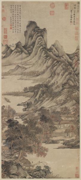 元 王蒙秋山草堂图　轴