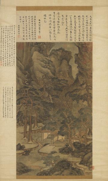 元 王蒙谿山高逸　轴