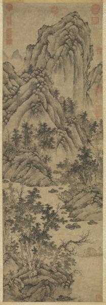 元 盛懋山水　轴