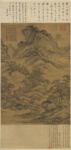 元 陆广仙山楼观　轴