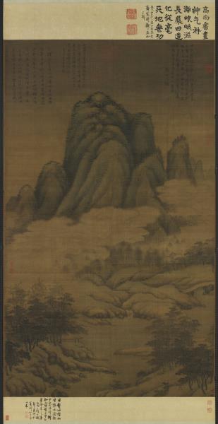 元 高克恭云横秀岭　轴