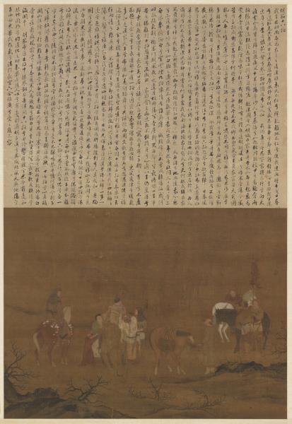 元 人文姬归汉图　轴