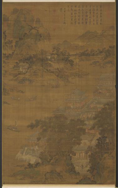 元 人滕王阁图　轴